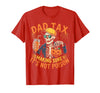 Dad Tax Halloween Pumpkin Candy Art Dad Tax Halloween Pumpkin Candy Funny Skull Men Dad Joke T-Shirt - Red