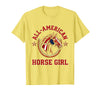 Mademark All-American Horse Girl Bold Varsity Horse Design T-Shirt - Men - Lemon Yellow