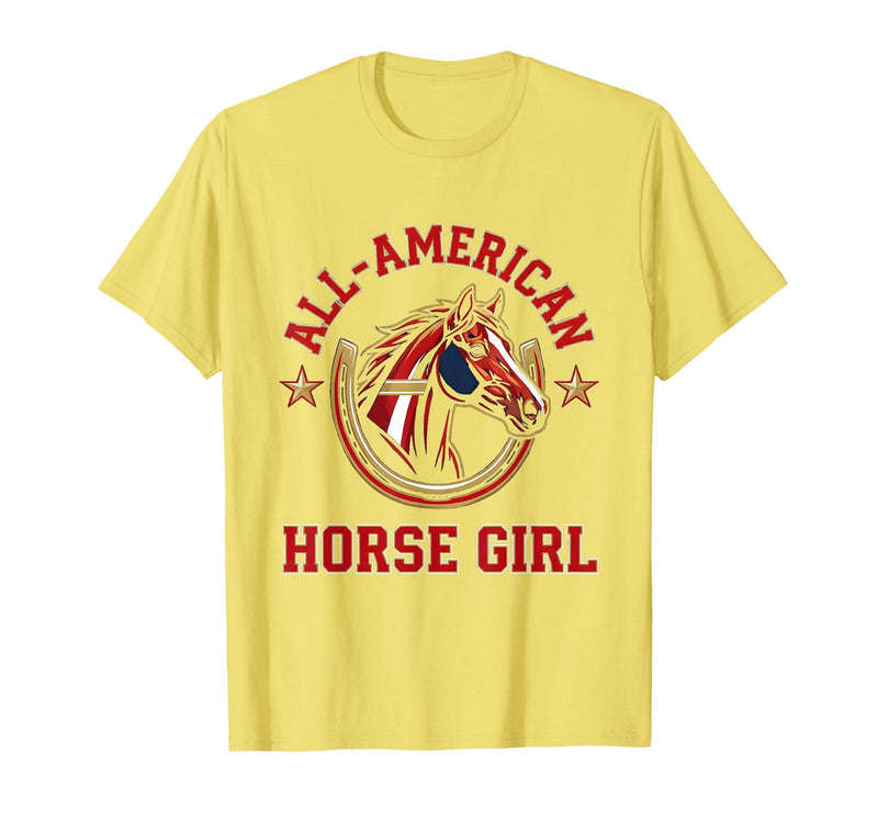 Mademark All-American Horse Girl Bold Varsity Horse Design T-Shirt - Men - Lemon Yellow