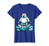 Mademark Polar Bear on Cracking Ice Floe Illustration T-Shirt - Royal Blue