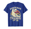 Dinosaur Trainer Halloween Vintage Dinosaur Trainer Halloween Costume Retro Dino Outline T-Shirt - Royal Blue