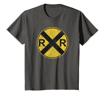 RAILROAD SIGN HALLOWEEN COSTUME TEES Railroad Sign Costume Train Rail Crossing Warning Sign T-Shirt
