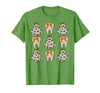 Dentist Dental Halloween Costume Tee Gifts Floral Ghost Teeth Dental Dentist Halloween Costume T-Shirt - Grass Green
