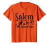 Salem 1692 They Missed One Witch Tees 1692 They Missed One Salem Womens Halloween Distressed T-Shirt - Orange