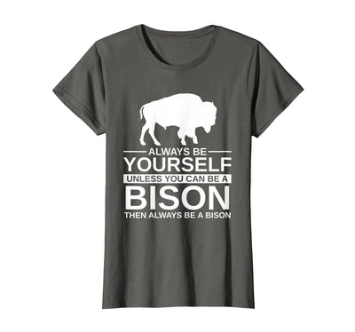 Cow Cool Bison Design Women Buffalo Animal Lovers Bison T-Shirt