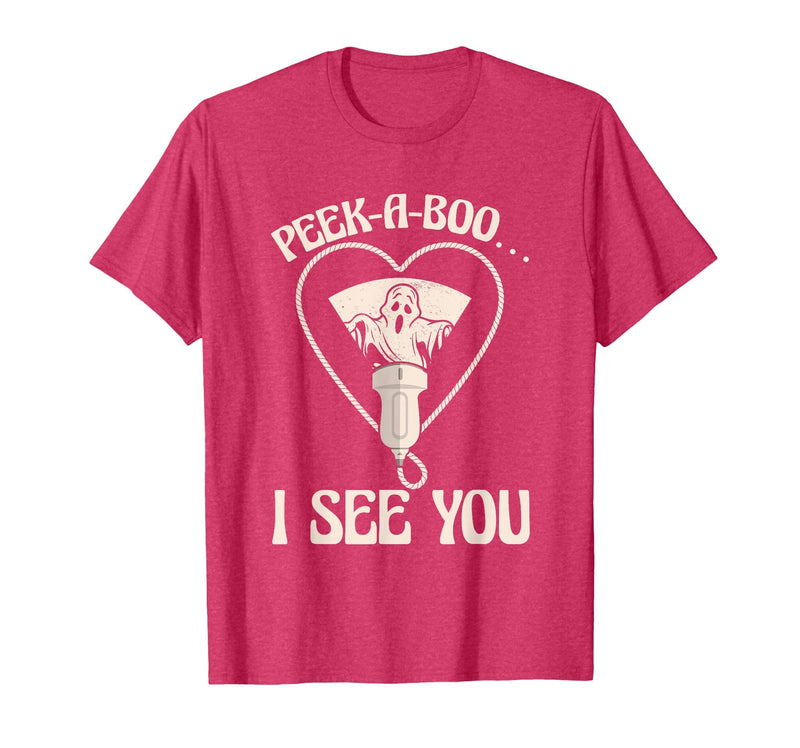 Ultrasound Tech Halloween Spooky Sonographer Gift Ultrasound Tech Xray Technician Spooky Sonographer Halloween T-Shirt - Red
