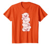 Pink Kawaii & Anime Stuff Pigs On A Pile - Cute Kawaii Anime - Pig Aesthetic Japanese T-Shirt - Orange