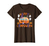 Spooky Camp-O-Ween Ghosts and Campfire Apparel Happy Camp-O-Ween Halloween Camping Ghosts and Campfires T-Shirt - Brown