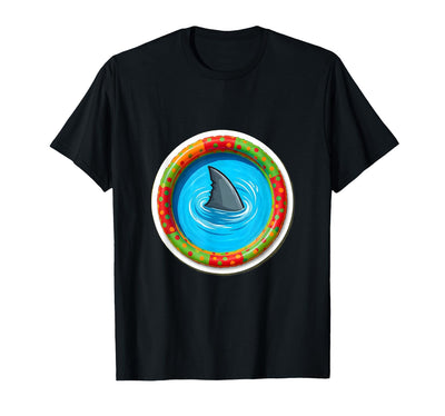 Shark Fin Kiddie Pool Funny Summer Humor T-Shirt
