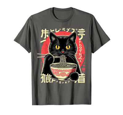 Funny Anime Cats Lover Anime Cat Ramen Japanese Kawaii Cats T-Shirt