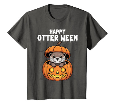 Otter Halloween Lover Gift Co. Happy Otter-Ween Lazy Halloween Costume Funny Animal Pun T-Shirt