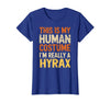 Hyrax Halloween Design This is My Human Costume I'm Really A Hyrax Halloween T-Shirt - Royal Blue