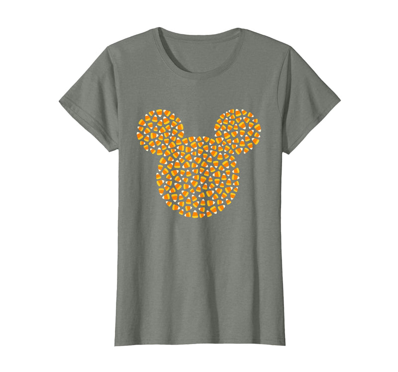 Disney Mickey Mouse Candy Corn Halloween T-Shirt - Olive Heather