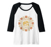 Mademark Mother Elephant Nudging Newborn Calf Maternity Raglan Baseball Tee - Women - Black/White