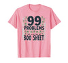 Mademark Ghost & Spirits - Ghost (99 Problems All) T-Shirt - Pink-99 Problems All Boo Sheet