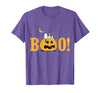 Peanuts Halloween Boo Pumpkin T-Shirt - Purple Heather