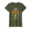 Funny Halloween Tees for Men Women Kids. Drink Up Witches Purple Hat Funny Halloween Men Women T-Shirt - Olive Green