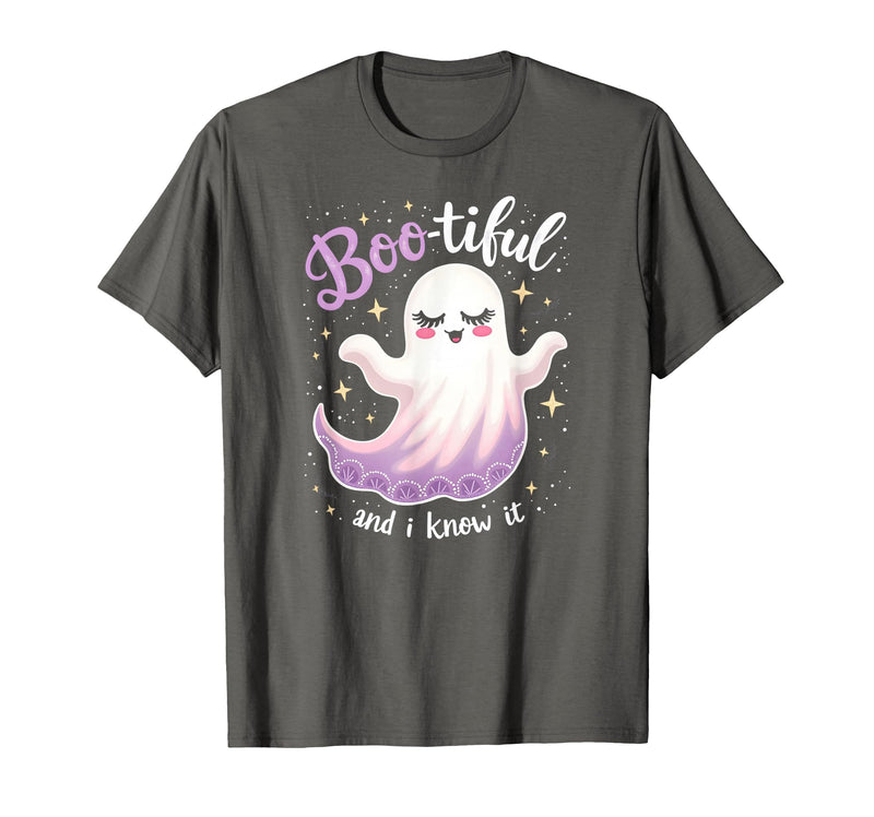 Mademark Ghost & Spirits - Ghost (99 Problems All) T-Shirt - Asphalt Grey-boo-tiful and I Know It