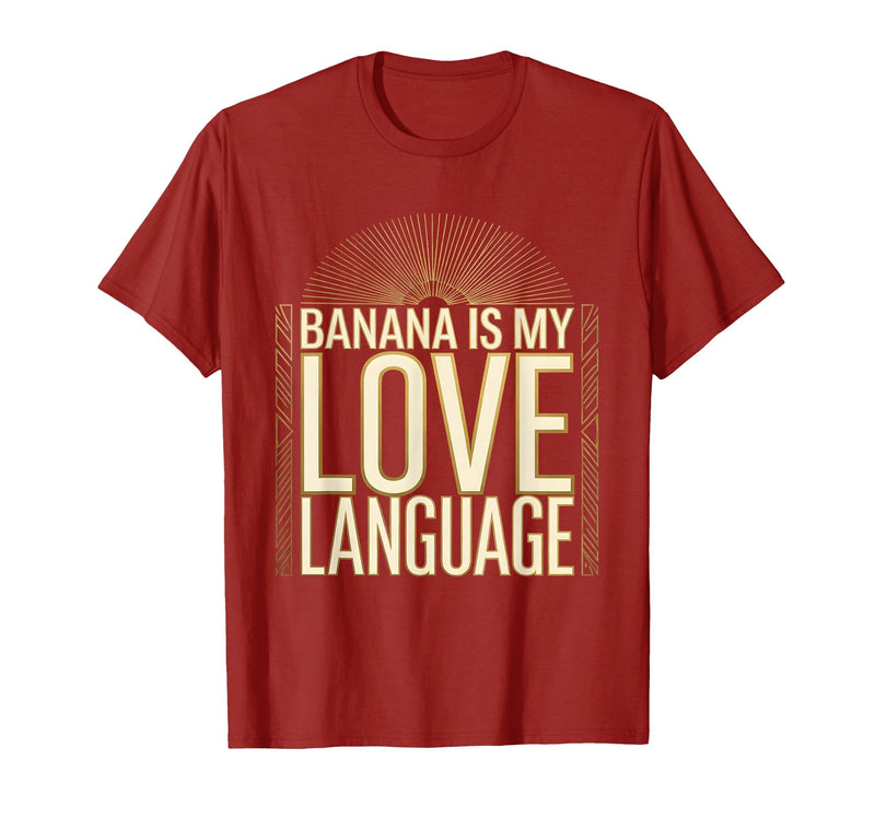 Mademark Banana Is My Love Language Monkey Design T-Shirt - Men - Cranberry Red