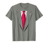 USA Trump Suit T-shirt Easy Halloween Costume USA President Trump Suit Easy Halloween Costume T-Shirt - Olive Heather