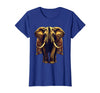 Mademark Ornate Parade Elephant Illustrated Graphic T-Shirt - Women - Royal Blue