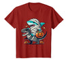 Funny Shark Dinosaur Halloween Kids Boys Tees Shark Riding Dinosaur T-rex Funny Halloween Pumpkin Boys Kid T-Shirt -