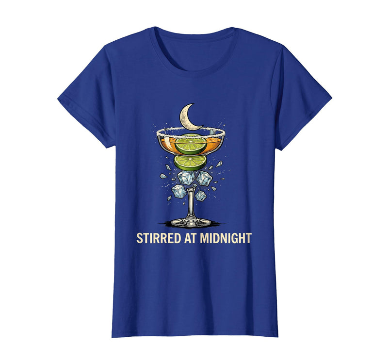 Mademark Stirred At Midnight Witch Halloween Cocktail Margarita Lover T-Shirt - Royal Blue