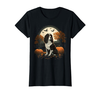 Spaniel owner apparel for English Springer Spaniel Pumpkin Spaniel Costume English Springer Spaniel Halloween T-Shirt