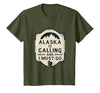 Alaska is Calling and I Must Go Mountains Bear T-Shirt - Olive Green