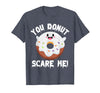 Donut Halloween Shirt Halloween Donut Costume Kids Men Women Doughnut Scare Me T-Shirt - Heather Blue