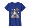Mademark Fluent In Nonsense Alice in Wonderland Design T-Shirt - Royal Blue