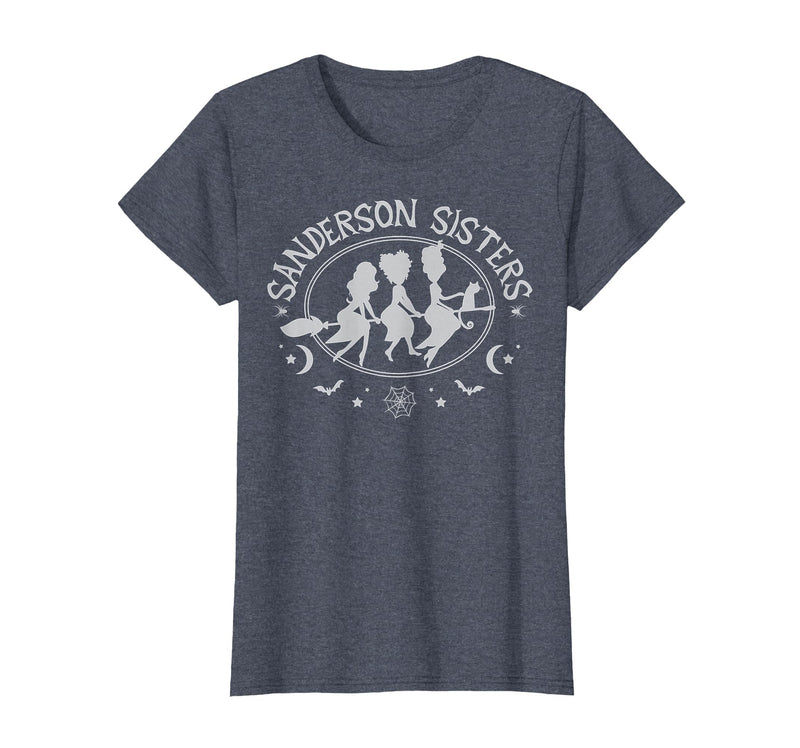 Disney Hocus Pocus Sanderson Sisters Silhouette Logo T-Shirt - Heather Blue