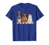 Funny Retro St. Bernard mom Halloween Witch Spooky Ghost Saint Bernard Pumpkin Halloween Dog Lover T-Shirt - Royal Blue