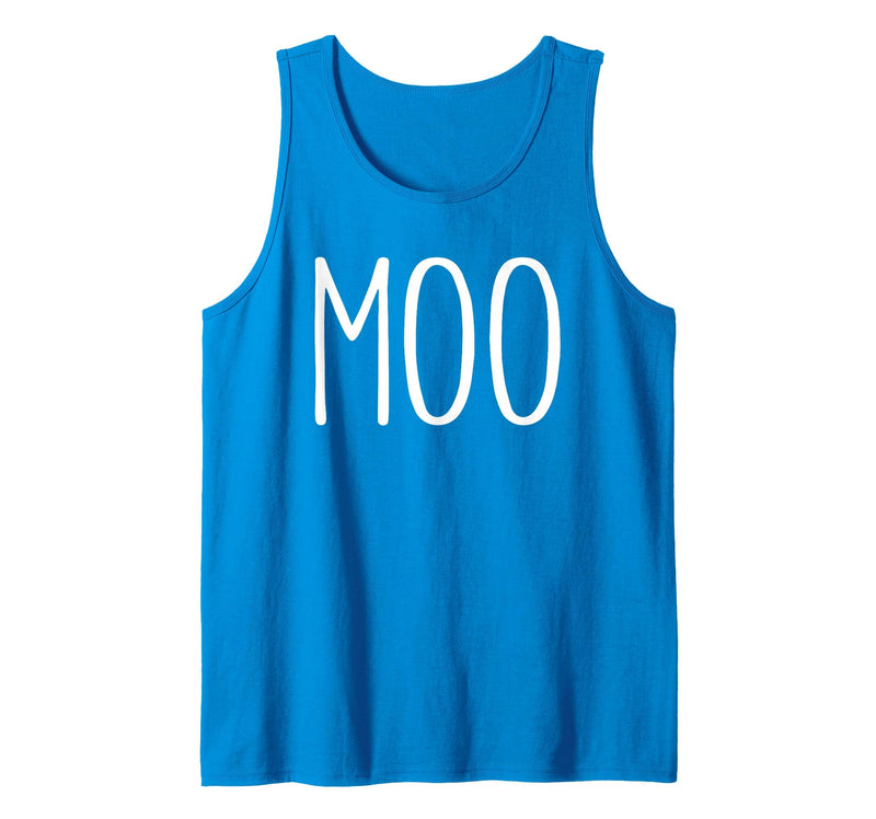 Moo Im A Cow Costume Shirts Moo Shirt Funny Adult Men Women Cow Goes Moo Costume Tank Top - Sapphire Blue