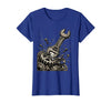 Mademark Monkey Wrench In The Gears Graphic Design T-Shirt - Women - Royal Blue
