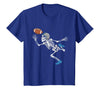 Halloween Shirts Women Men Kids Football Skeleton Halloween Player Catcher Mens Boys Kids T-Shirt - Royal Blue