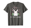 Cute Bunny Grandma Rabbit Grandmother T-Shirt in Asphalt Grey