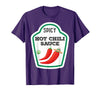 Lustige Essen & Sauce Fasching Kostüm Co. Chilli Sauce Costume Funny Fancy Dress Costumes for Men and Women T-Shirt - Purple