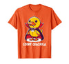 Funny Halloween Costume Count Quackula Funny Duck Halloween Costume T-Shirt - Orange