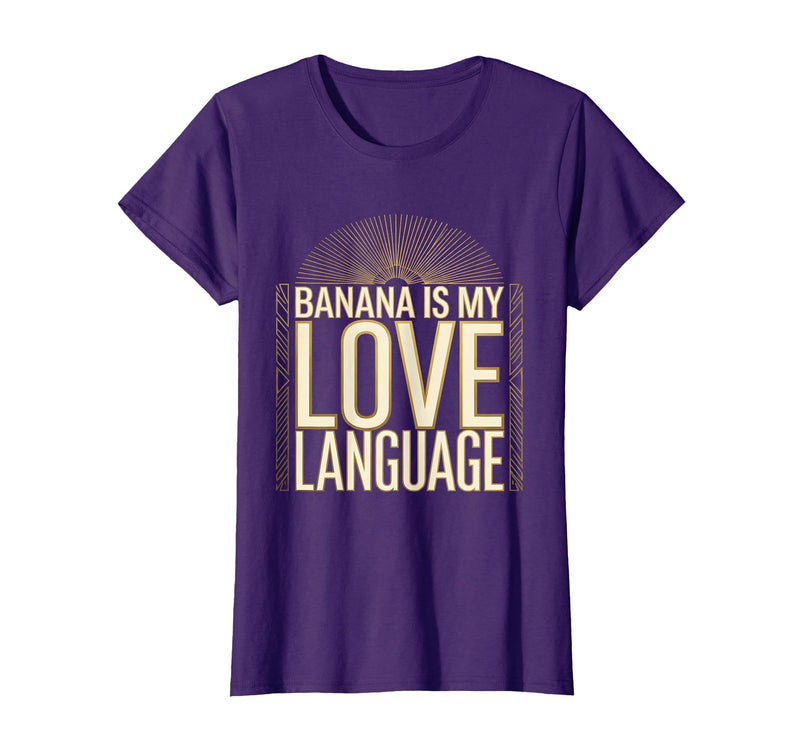 Mademark Banana Is My Love Language Monkey Design T-Shirt - Women - Purple