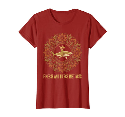 Finesse and Fierce Instincts Shark Women Design T-Shirt