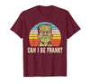 Can I Bee Frank Halloween Halloween Tee Can I be Frank? Funny Horror Frankenstein Tee T-Shirt - Burgundy