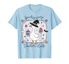 Spooky Goose Teacher Halloween Costume Funny Halloween Silly Goose Witch Spooky Goose Teacher Club T-Shirt - Baby Blue
