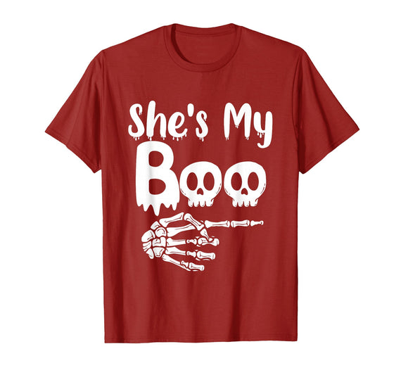 She's My Boo Matching Halloween Pajama Couples Tee She's My Boo Matching Halloween Pajama Couples He's My Boo T-Shirt -