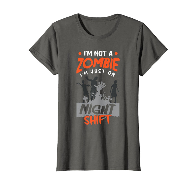 The Shift Worker - Night Shift Worker Design Night Shift Worker Halloween Funny Pun T-Shirt - Asphalt Grey