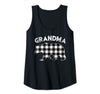 Bear Lover Matching Buffalo Plaid Clothing by SPMU Womens Black And White Buffalo Plaid Grandma Bear Christmas Pajama Tank