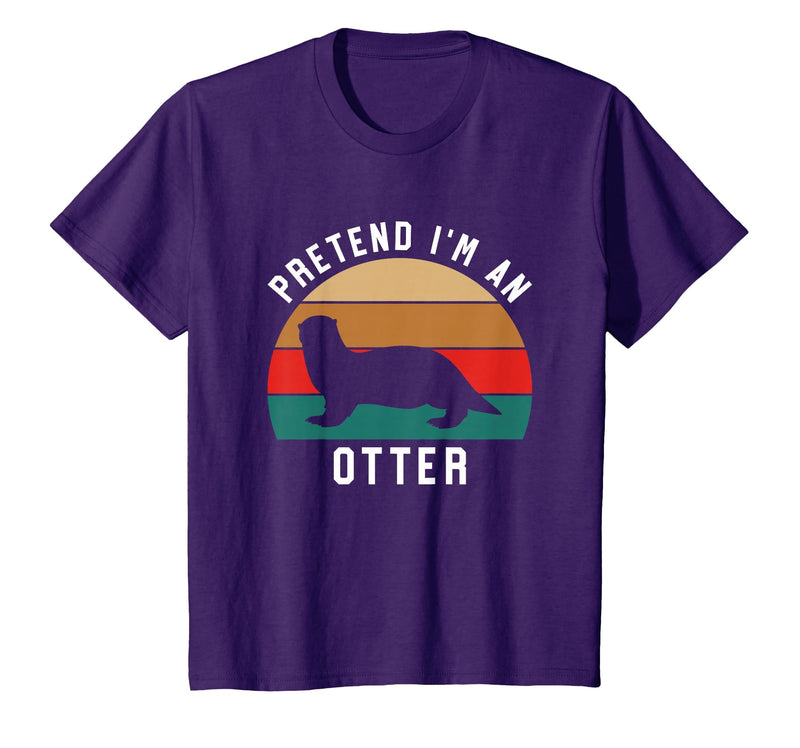 Shirtbooth: Halloween 2019 Simple Halloween Costume Otter Lover Pretend I'm an Otter T-Shirt - Purple