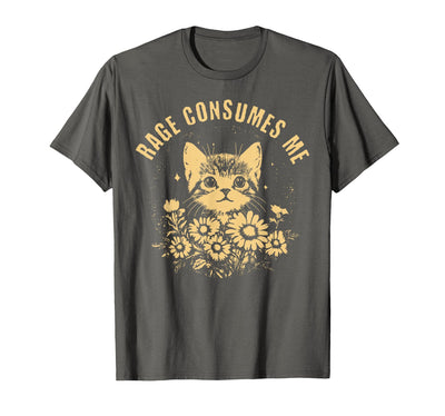 Funny Rage Consumes Me Cute Cat Tee Shirt Rage Consumes Me Cute Cat Meme T-Shirt