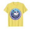Mademark Great White Shark Tangled in Anchor Chain Art T-Shirt - Lemon Yellow