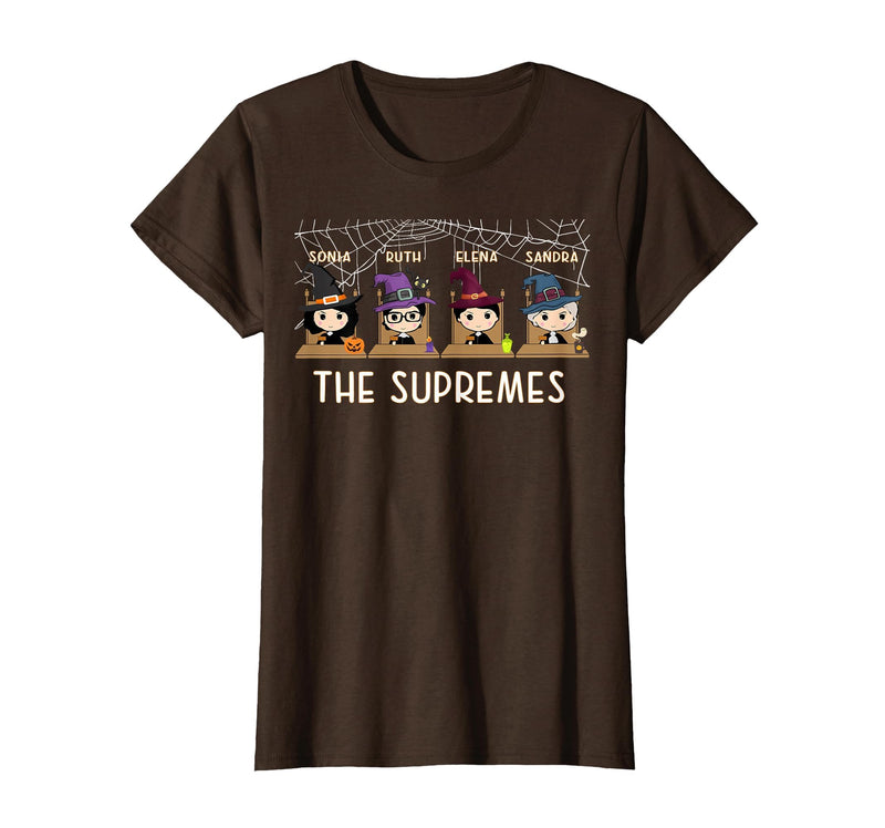 RBG Supremes Court cute gift THE SUPREMES Halloween Cute Woman Supreme Court Justices RBG T-Shirt - Brown